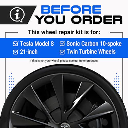 Premium Tesla Wheel Curb Rash Repair Kit for Model S 21