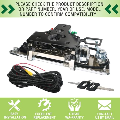 Backup Camera Tailgate Handle Rear View Camera Liftgate Latch Handle with Key Lock Cylinder Compatible with 2007