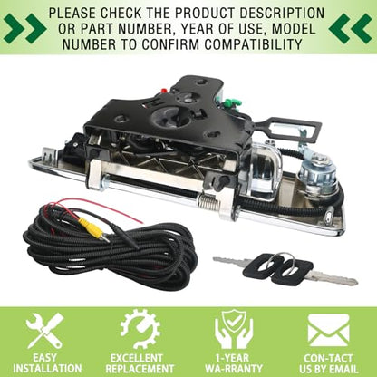 Backup Camera Tailgate Handle Rear View Camera Liftgate Latch Handle with Key Lock Cylinder Compatible with 2007