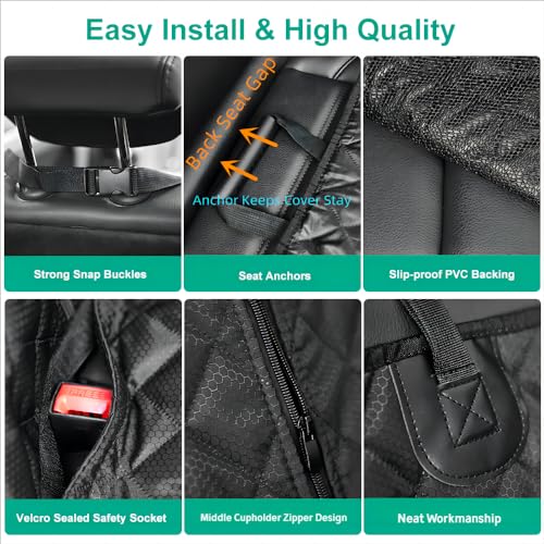 Dog Car Seat Cover for Back Seat Cover