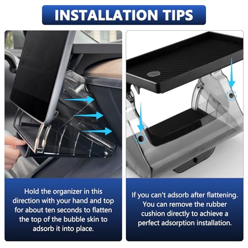 Hideable Under Screen Storage Organizer Compatible with Tesla Model Y 2024