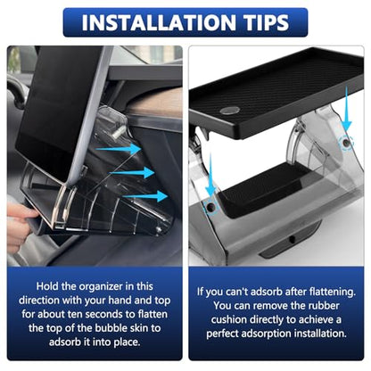 Hideable Under Screen Storage Organizer Compatible with Tesla Model Y 2024