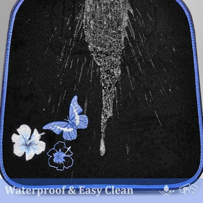 Universal Fit Embroidery Butterfly and Flower Car Floor Mats