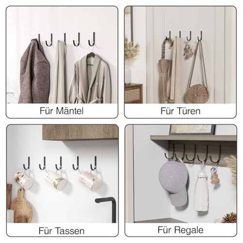 10 Pack 22LB Wall Hooks for Hanging Towel (10 Count)