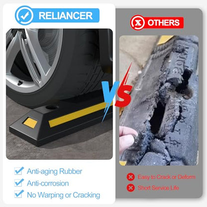 2PCS Rubber Parking Guide Tire Blocks