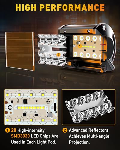 4 Inch LED Pod Lights (2 Count)