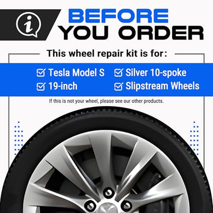 Premium Tesla Wheel Curb Rash Repair Kit for Model S 19