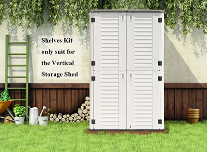 Metal Laminate Shelving Kit for Kinying Vertical Storage Cabinet (5 Count)