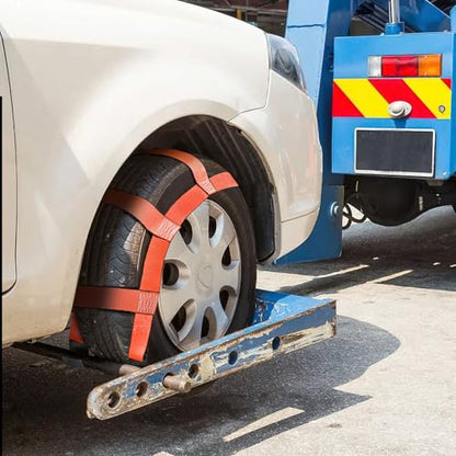 2Pcs Tow Dolly Basket Straps with Flat Hook for 14” (2 Count)