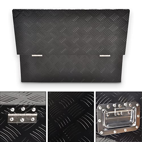 30Inch Aluminum Tool Box 5 Bar Tread ToolBox for Truck Bed Car Outdoor