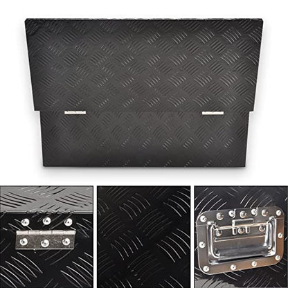 30Inch Aluminum Tool Box 5 Bar Tread ToolBox for Truck Bed Car Outdoor