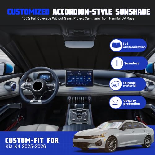 Windshield Sun Shade for Kia K4 2025
