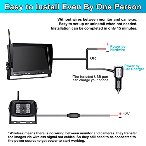 HD 1080P DVR 10" Wireless RV Backup Camera System