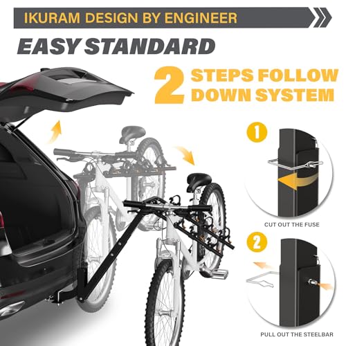 4 Bike Rack Bicycle Carrier Racks Hitch Mount Double Foldable Rack for Cars