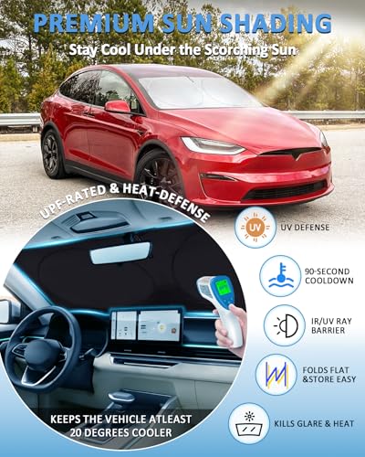 for Model X Windshield Sun Shade Sunshade for Tesla Model X 2016