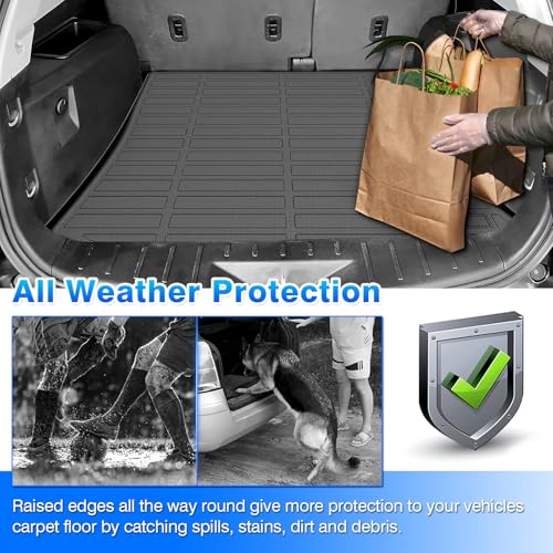Floor Mats and Cargo Liner Fit for Chevy Equinox & GMC Terrain 2012 2013 2014 2015 2016 2017 All Weather Floor Mat Equinox Accessories Heavy Duty Carpet Protection