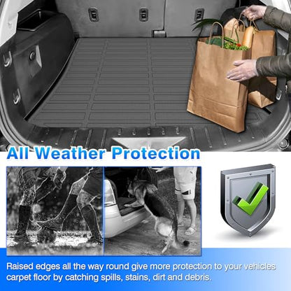 Floor Mats and Cargo Liner Fit for Chevy Equinox & GMC Terrain 2012 2013 2014 2015 2016 2017 All Weather Floor Mat Equinox Accessories Heavy Duty Carpet Protection