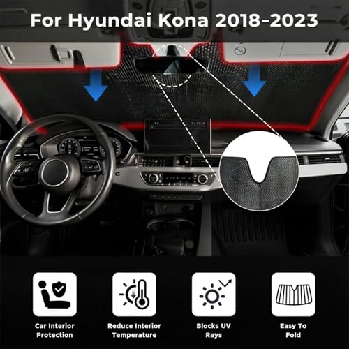 Car Windshield Sun Shade for Hyundai Kona 2018