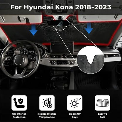 Car Windshield Sun Shade for Hyundai Kona 2018