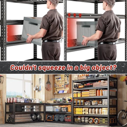 6 Tier Heavy Duty Storage Shelving for Garage Basement Warehouse