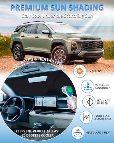 Sun Shade for Chevy Chevrolet Equinox 2025 2026 Windshield Sunshade