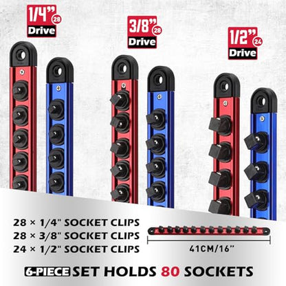 8 Piece Magnetic Socket and Wrench Organizer Set (8 Count)