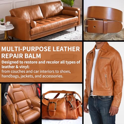 Leather Recoloring Balm and Scratch Repair Kit