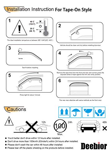 Extra Durable Auto Vent Window Visor for 2007 (4 Count)