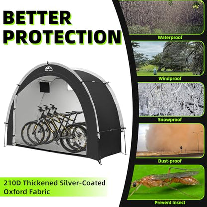 Outdoor Waterproof Bike Storage Tent Shed for 2