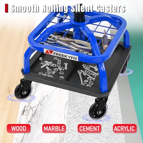 Rolling Shop Stool with Wheels