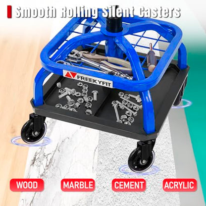 Rolling Shop Stool with Wheels