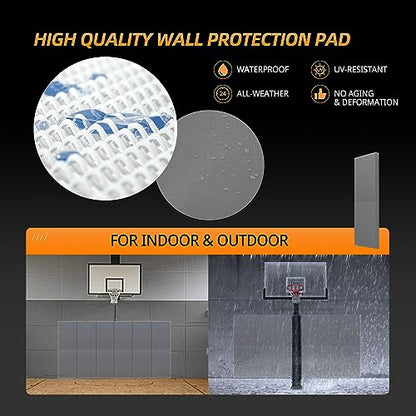 2 Pack Sport Wall Pads 2” Thick Foam Protection Padding Basketball Gym Garage Protectors
