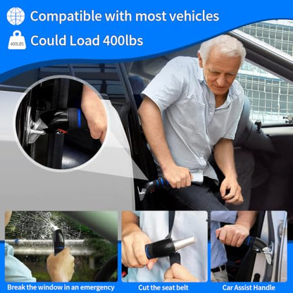 2Pack Car Door Handle for Elderly Car Handle Assist Support Multifunction for Seniors and Handicapped (2 Count)