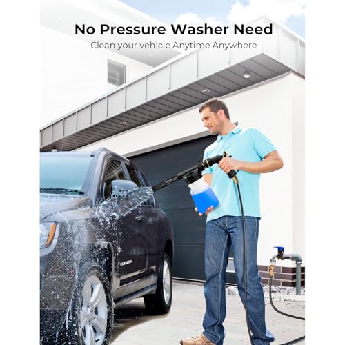 Car Wash Foam Gun + Microfiber Wash Mitt