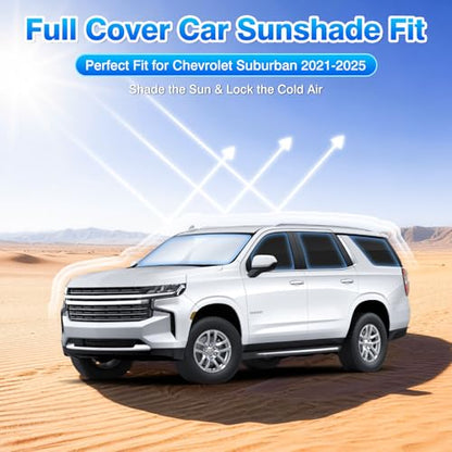 Windshield Sun Shade for Suburban 2021 (8 Count)