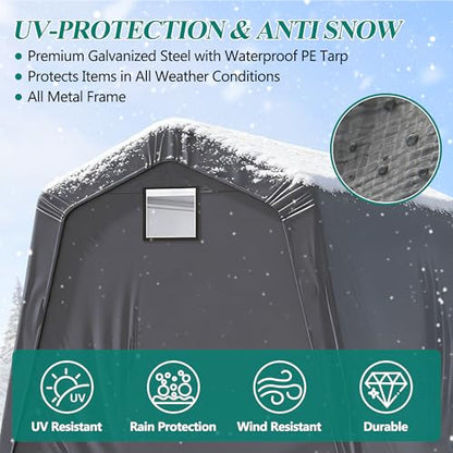 8' x 14' Outdoor Storage Shelter Shed