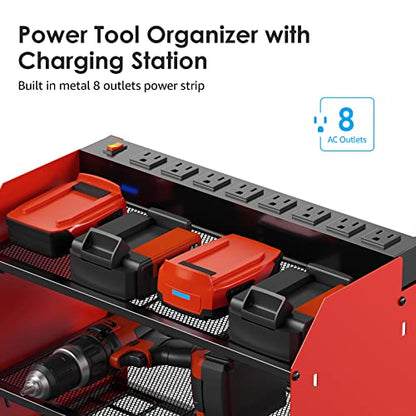 Wall Mount Modular Tool Charging Organizer