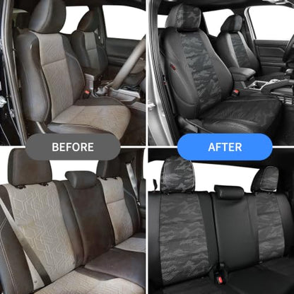 Tacoma Seat Covers Custom Fit for Toyota Tacoma 2016 2017 2018 2019 2020 2021 2022 2023 Double Cab