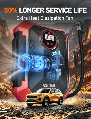 Tire Inflator Portable Air Compressor 12V DC Integrated Storage