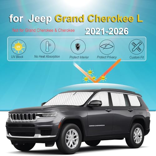 8pcs Thicken Sun Shades for Jeep Grand Cherokee L (8 Count)