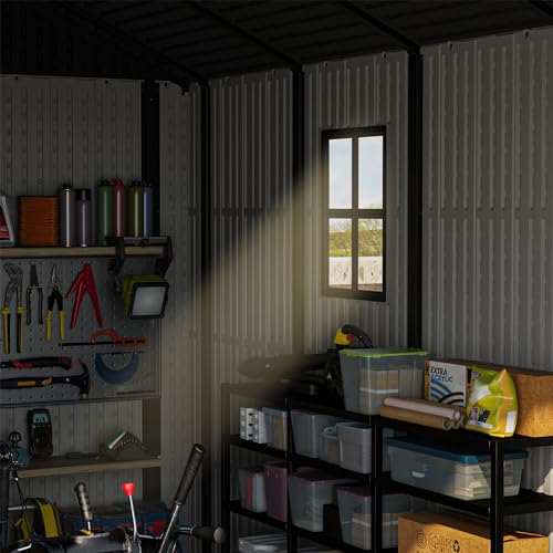 8x10 FT Resin Outdoor Storage Shed with Floor