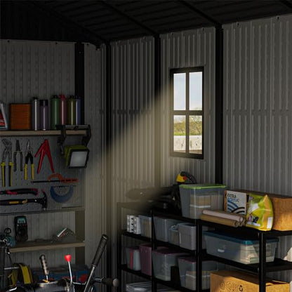 8x10 FT Resin Outdoor Storage Shed with Floor