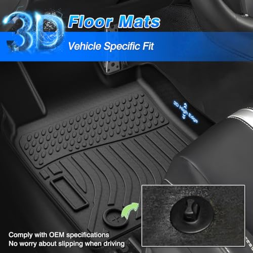 Floor Mats Compatible with Spark Accessories All Weather Floor Mat for 2016
