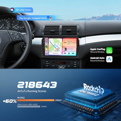e46X7A 9" Headunit Car Stereo for BMW E46 3 Series 4+64GB
