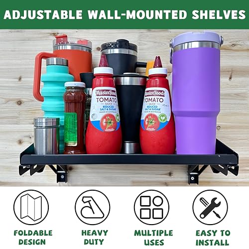 Garage Folding Storage Rack Shelves (2 Count)