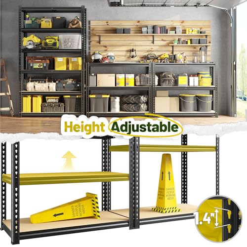 6 Tier 78" H Metal Shelving Adjustable Interlocking for Garage Warehouse