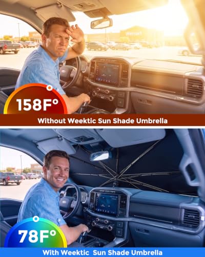 2026 Upgraded] Weektic Truck Windshield Sun Shade for F