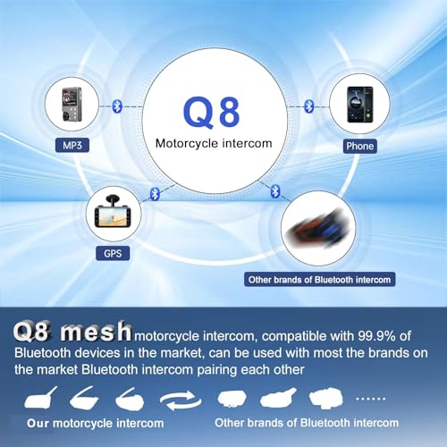 Q8 Motorcycle Helmet Bluetooth Headset