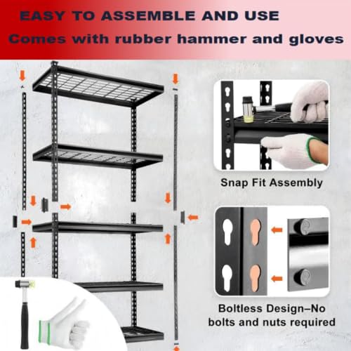5 Tier Heavy Duty Garage Shelving