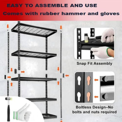 5 Tier Heavy Duty Garage Shelving